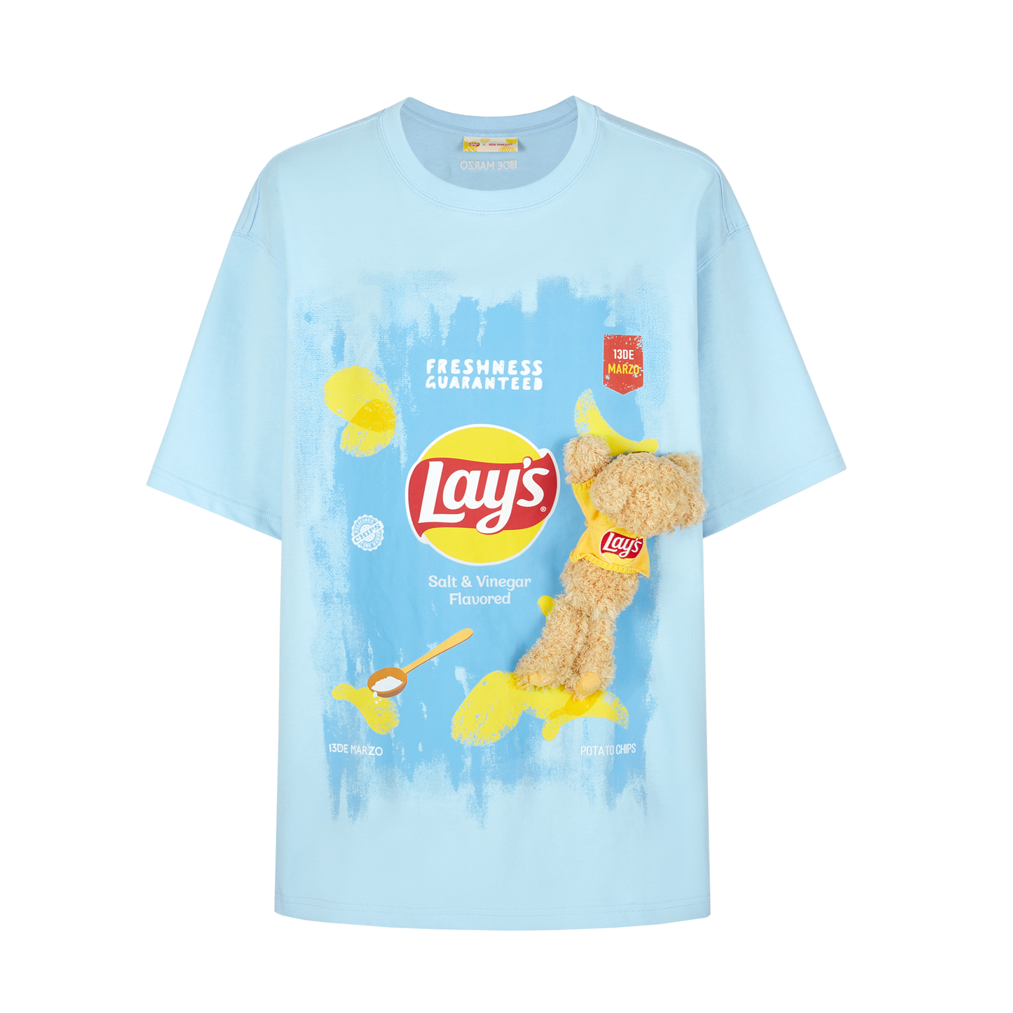 13DE MARZO Lay's Crayon Drawing T-shirt