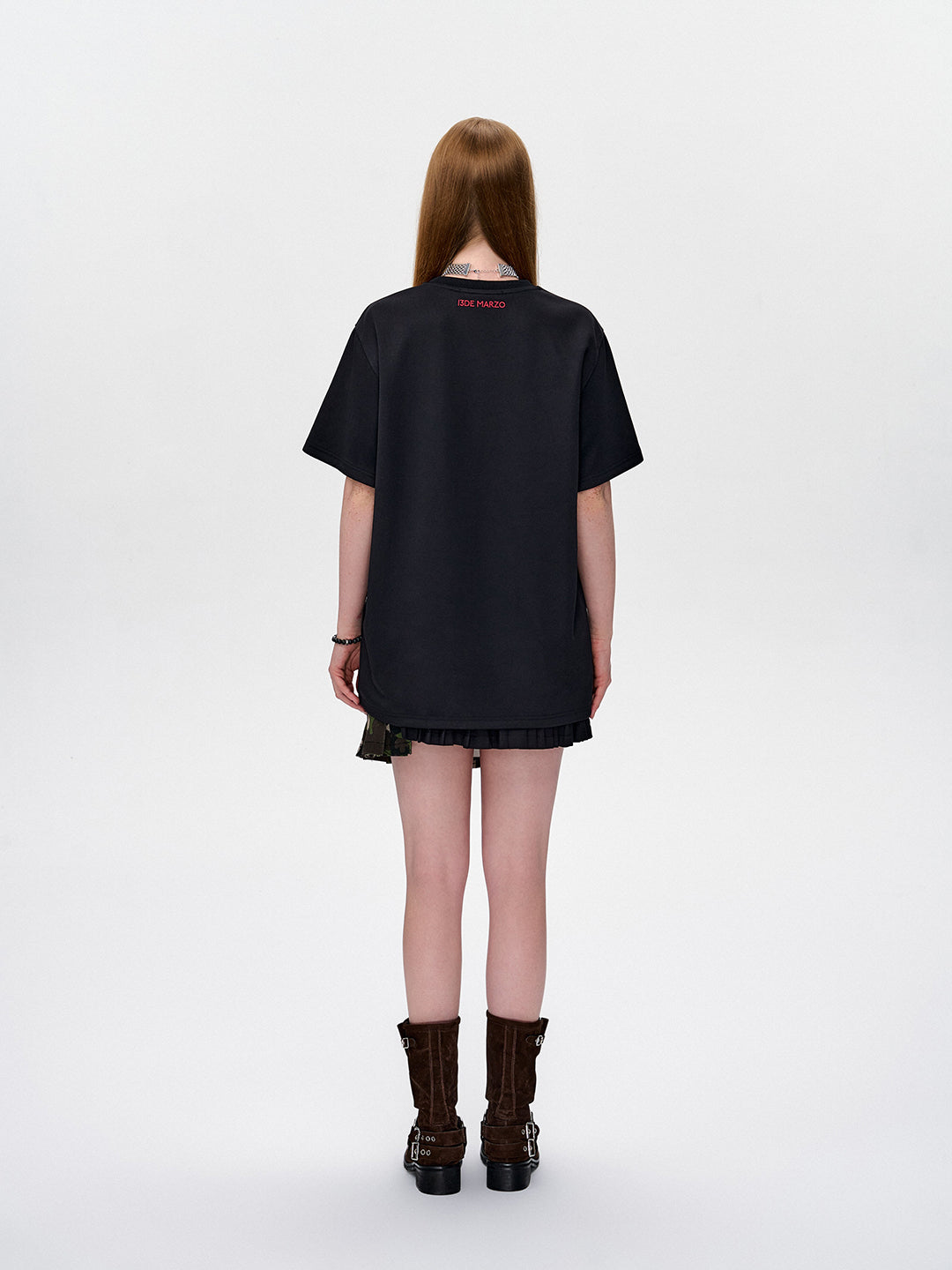 13DE MARZO Bear Hollow Heart T-shirt Black