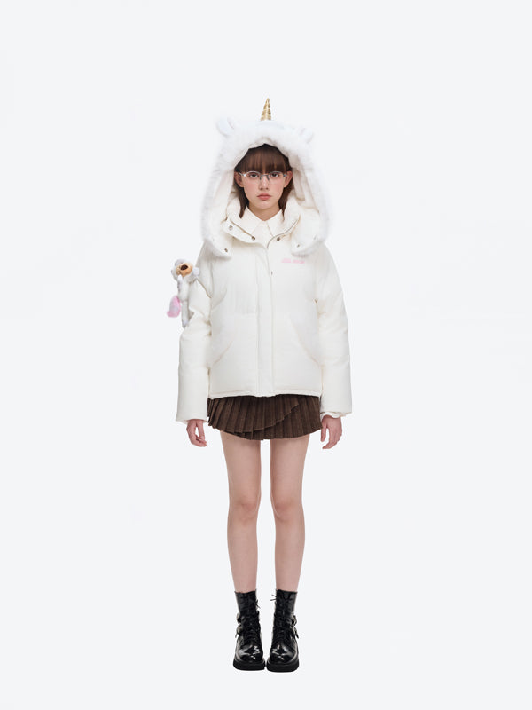 13DE MARZO Unicorn Bear Puffer Jacket - 13DE MARZO