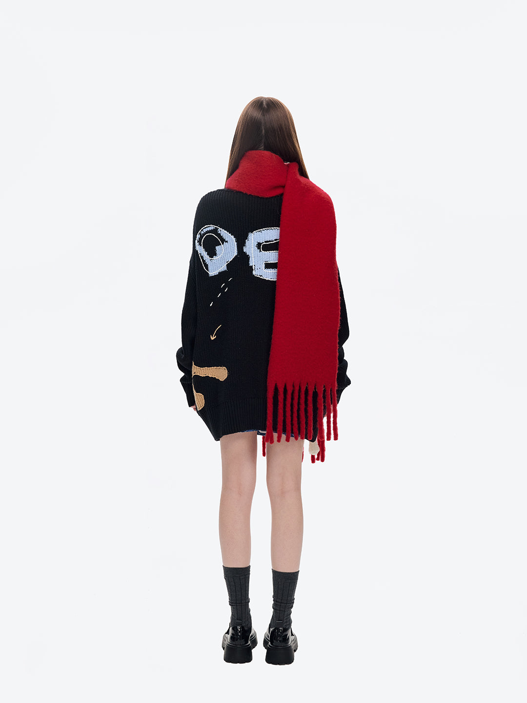 13DE MARZO Doozoo Fleece Scarf Red - 13DE MARZO