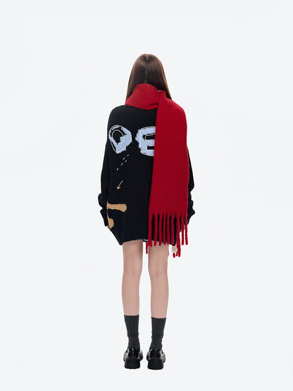 13DE MARZO Doozoo Fleece Scarf Red - 13DE MARZO