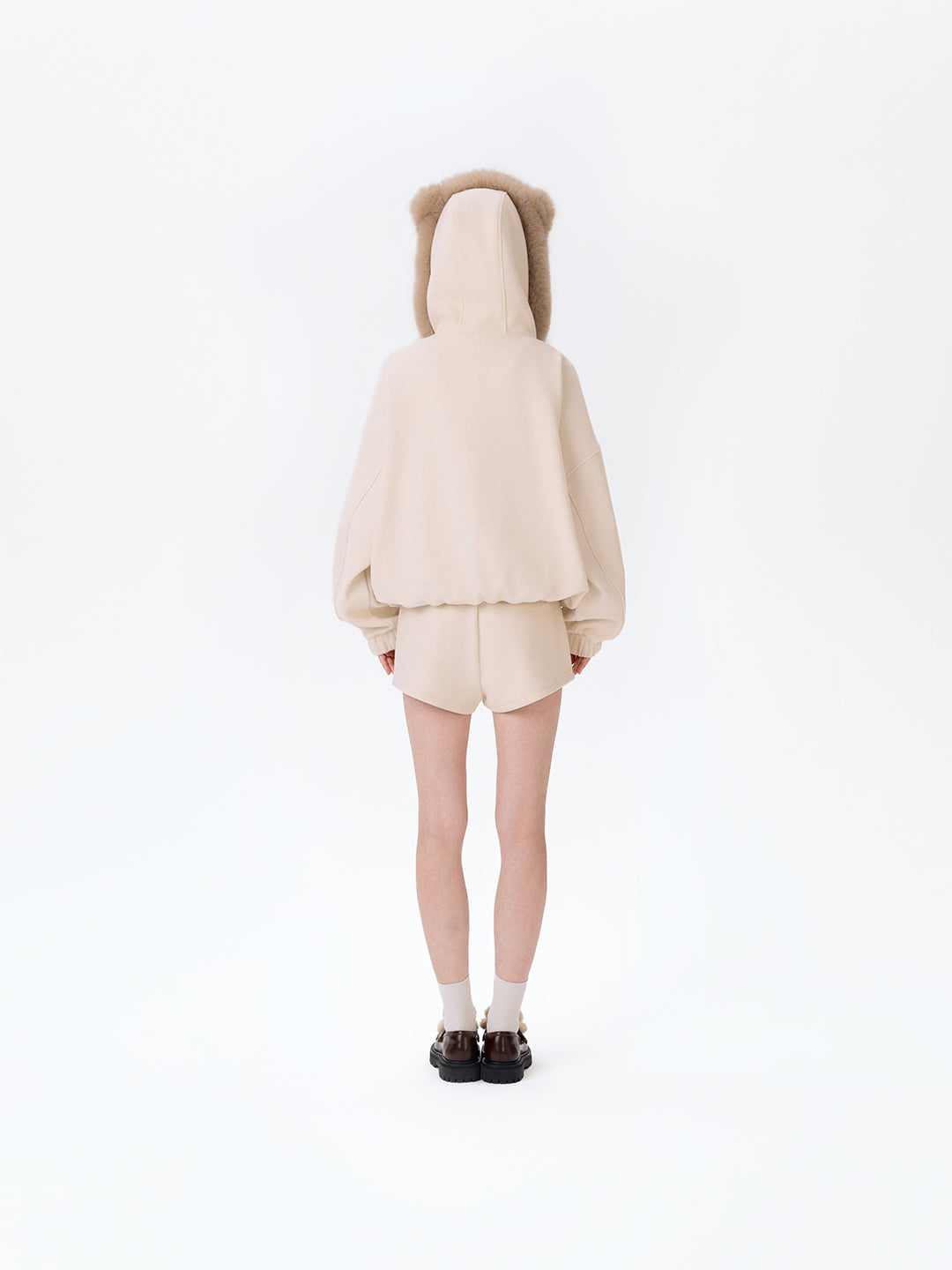 13DE MARZO Doozoo Zipper Hoodie Beige - 13DE MARZO