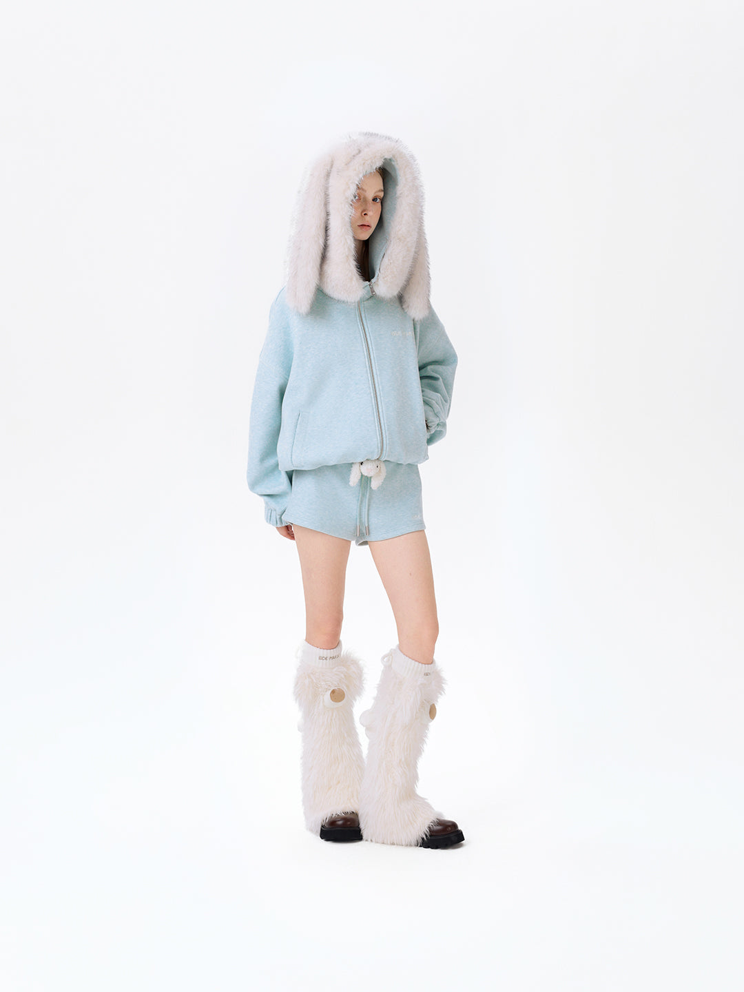 13DE MARZO Doozoo Zipper Hoodie Blue - 13DE MARZO