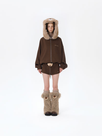 13DE MARZO Doozoo Brushed Shorts Brown - 13DE MARZO