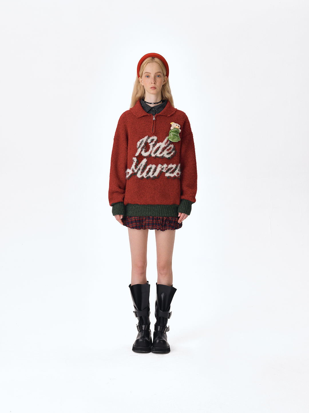 13DE MARZO Christmas Bear Polo Sweater