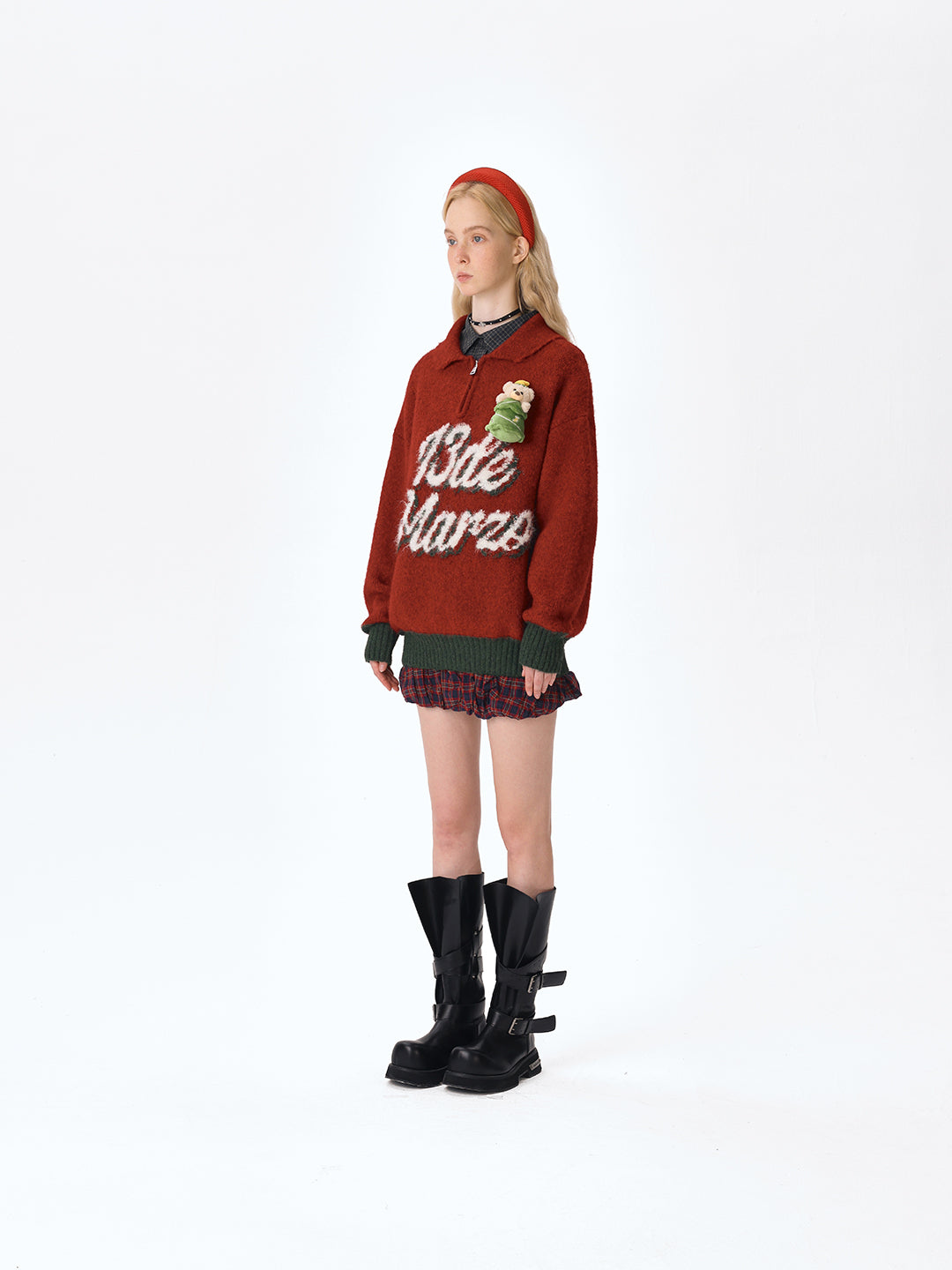 13DE MARZO Christmas Bear Polo Sweater