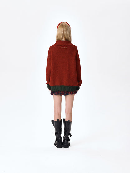 13DE MARZO Christmas Bear Polo Sweater