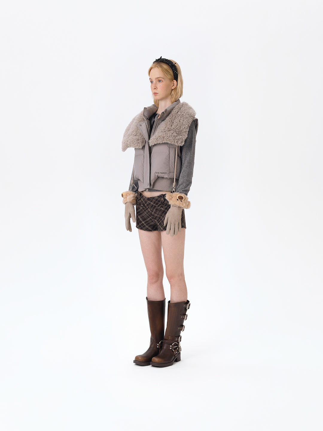 13DE MARZO Bear Cuff Gloves Brown - 13DE MARZO