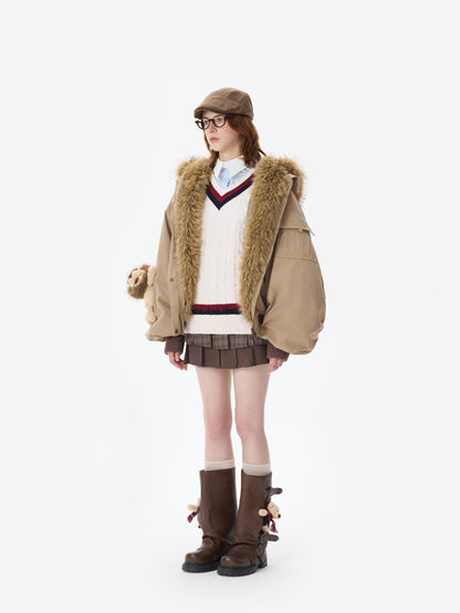 Harry Potter × 13DE MARZO Luna Lovegood Lion Pilot Jacket - 13DE MARZO