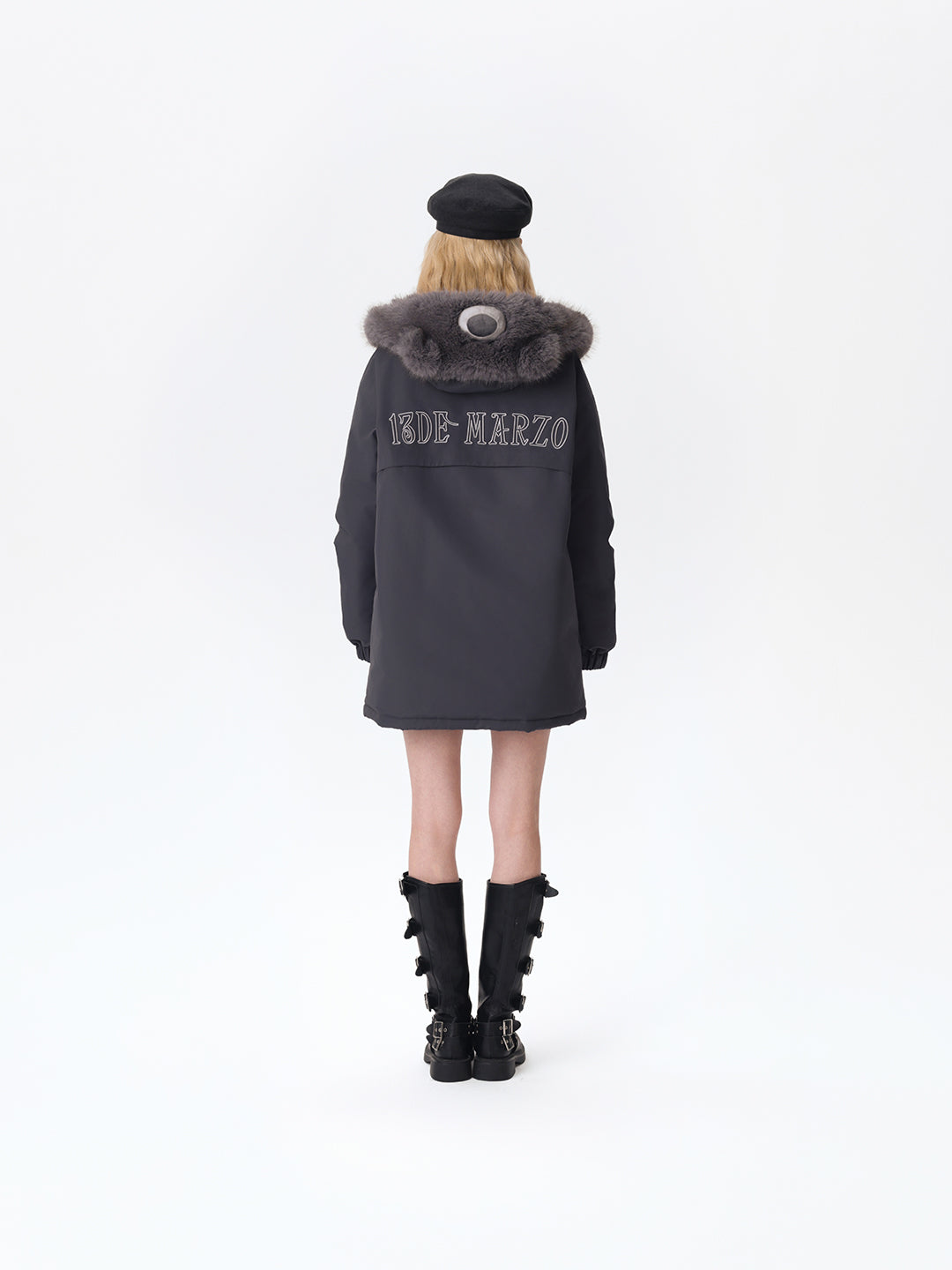 13DE MARZO Doozoo Parka Down Jacket Grey - 13DE MARZO