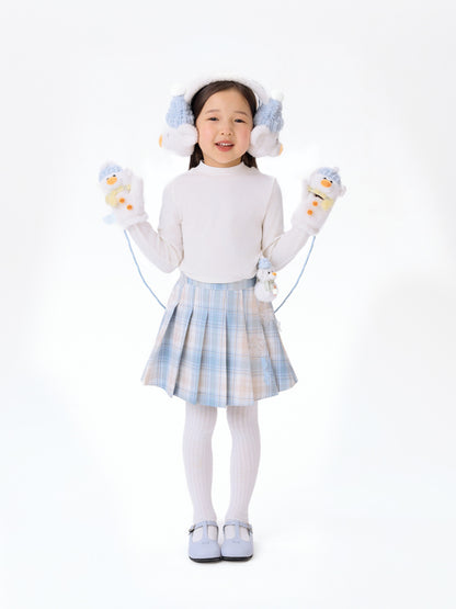 13DE MARZO Snow BabyBear Plaid Skirt - 13DE MARZO