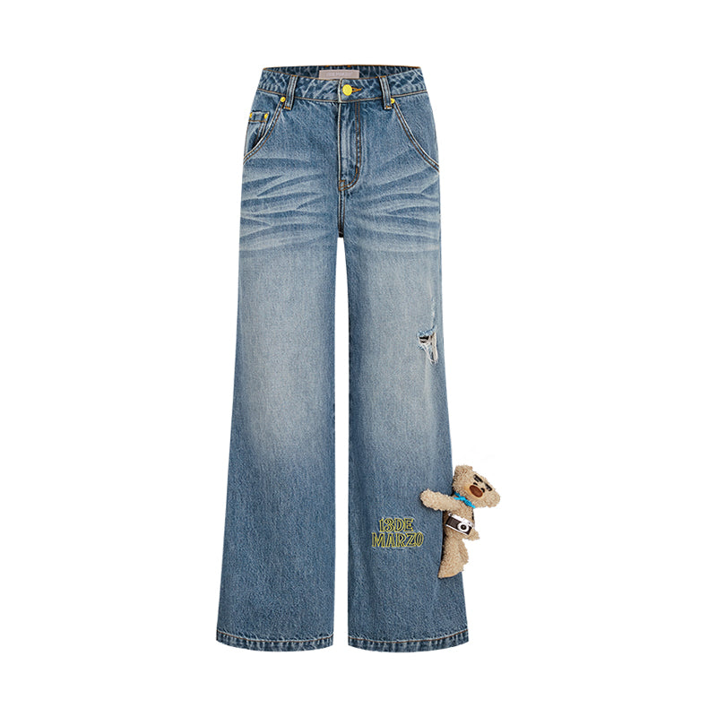 13DE MARZO Travel Bear Passport Jeans - 13DE MARZO