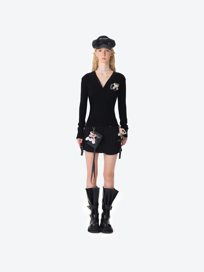 13DE MARZO Bear Knit Fit Hoodie - 13DE MARZO