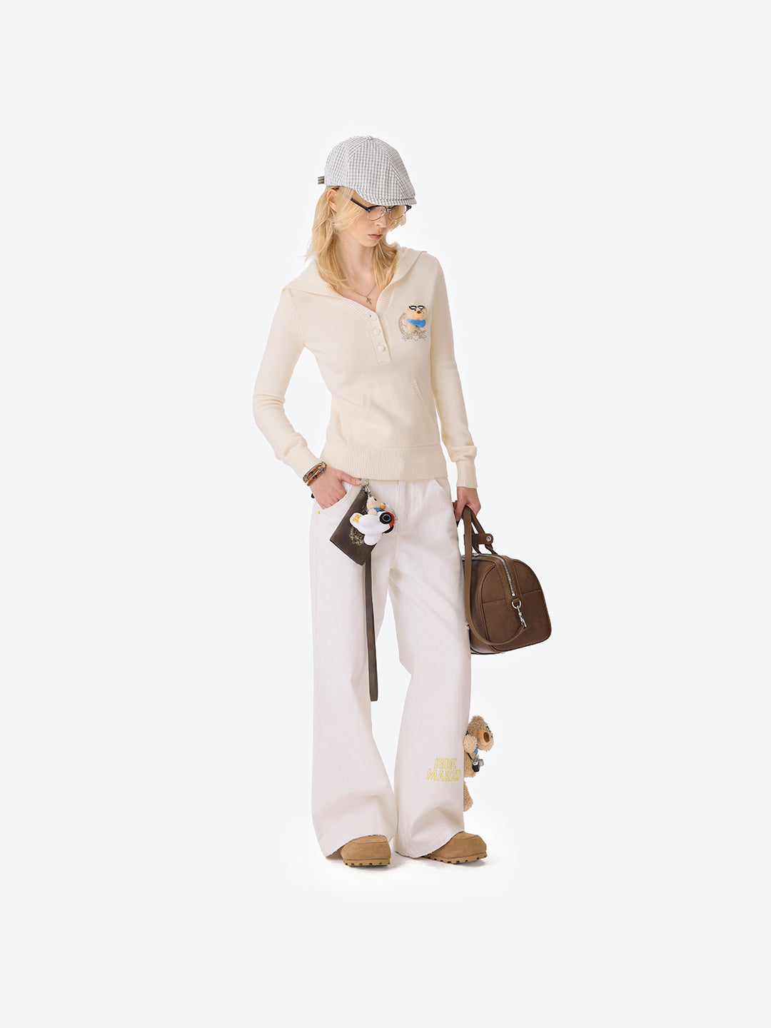 13DE MARZO Pilot Bear Travel Bag Smal Brown - 13DE MARZO