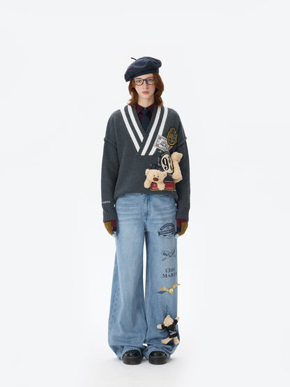 Harry Potter × 13DE MARZO Quidditch Bear Jeans - 13DE MARZO