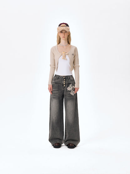 13DE MARZO Bear Cash Jeans - 13DE MARZO