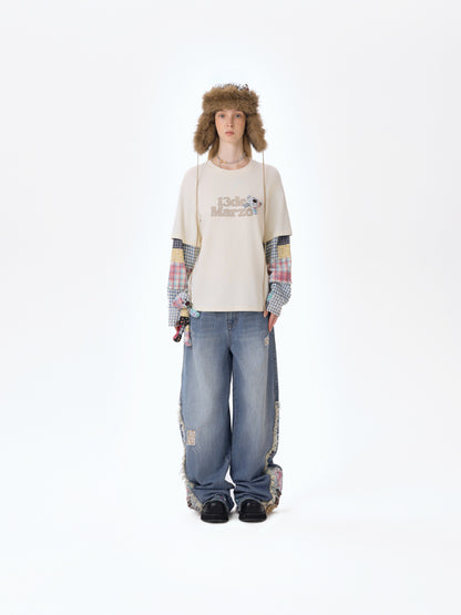 13DE MARZO Bear Plaid Blade Jeans - 13DE MARZO