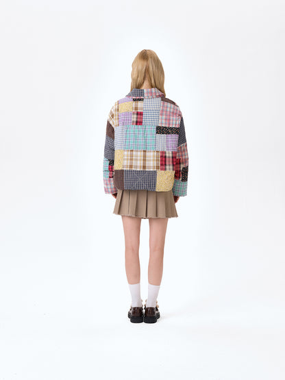 13DE MAROZ Plaid Patch Down Jacket - 13DE MARZO