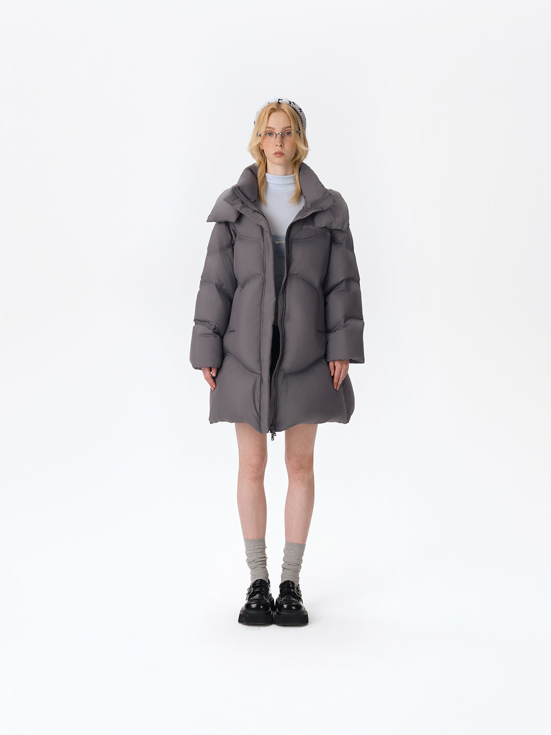 13DE MARZO Bear Puffer Down Jacket Grey - 13DE MARZO