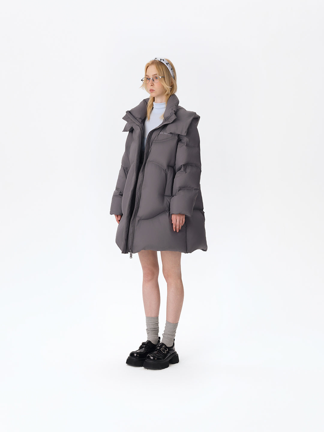 13DE MARZO Bear Puffer Down Jacket Grey - 13DE MARZO