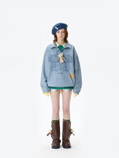 Harry Potter × 13DE MARZO Quidditch Bear Zipper Jacket - 13DE MARZO