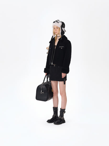 13DE MARZO Bear Plush Snow Boots Black - 13DE MARZO