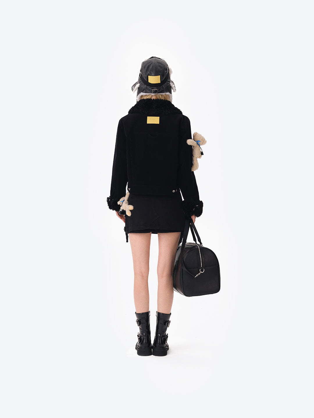 13DE MARZO Bear Corduroy Detachable Jacket Black - 13DE MARZO