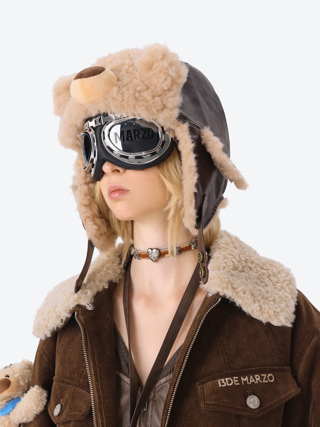 13DE MARZO Pilot Bear Vintage Hat Brown - 13DE MARZO