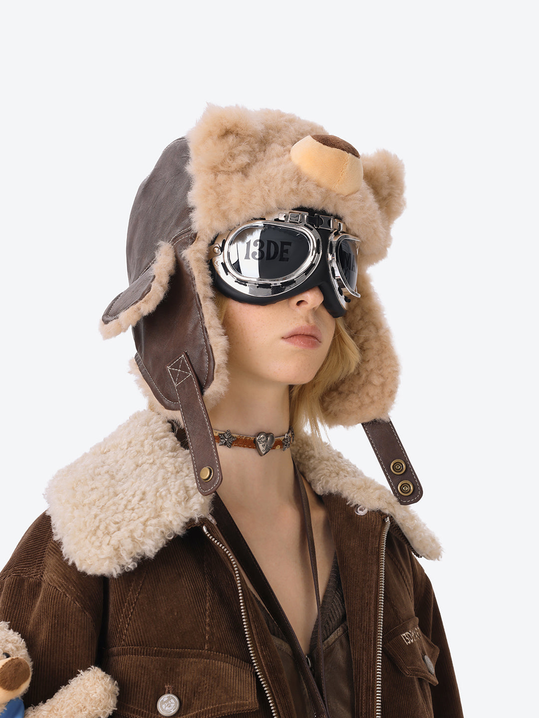 13DE MARZO Pilot Bear Vintage Hat Brown - 13DE MARZO