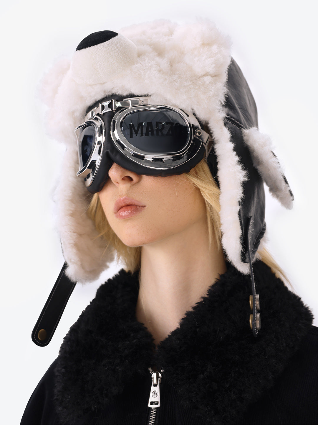 13DE MARZO Pilot Bear Vintage Hat Black - 13DE MARZO