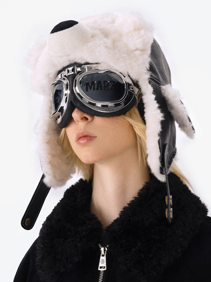 13DE MARZO Pilot Bear Vintage Hat Black - 13DE MARZO