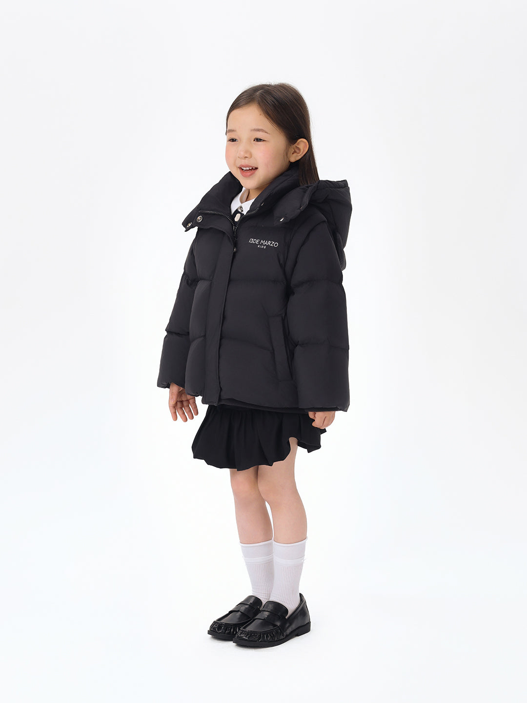 13DE MARZO BabyBear Detachable Down Jacket Black - 13DE MARZO