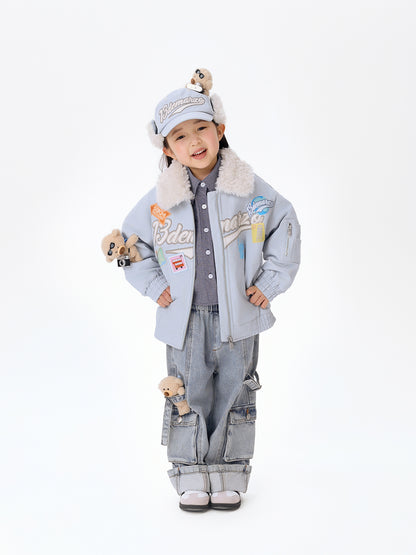 13DE MARZO BabyBear Travel Badge Jacket Blue - 13DE MARZO