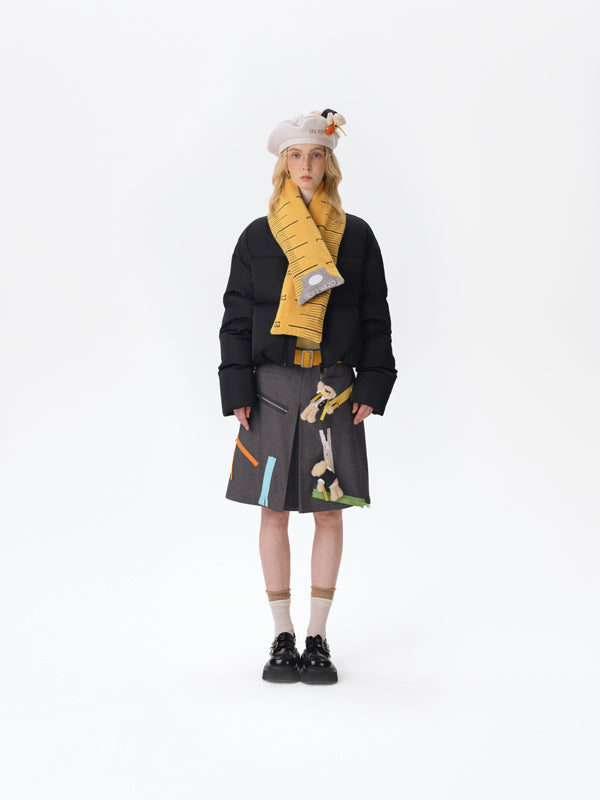 13DE MARZO Tailor Bear Ruler Zipper Dress - 13DE MARZO