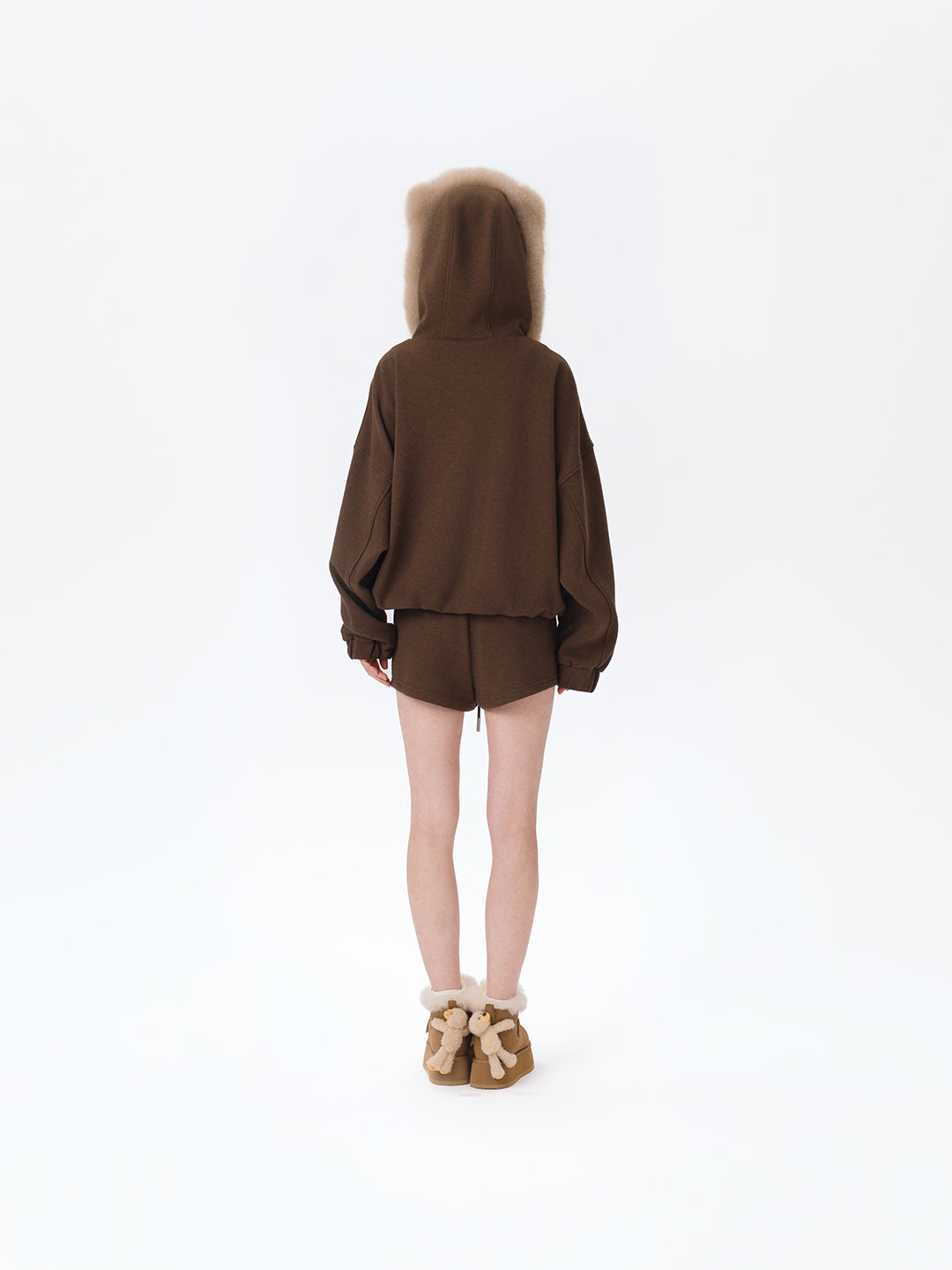 13DE MARZO Bear Plush Snow Boots Khaki - 13DE MARZO