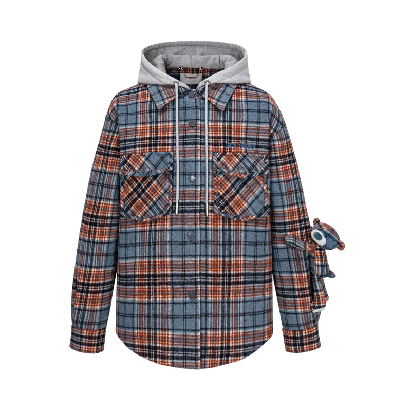 13DE MARZO Doozoo Checked Hooded Jacket - 13DE MARZO