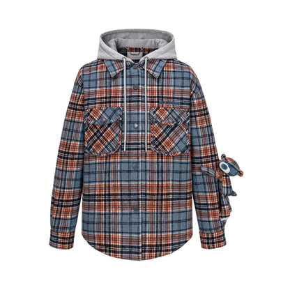 13DE MARZO Doozoo Checked Hooded Jacket - 13DE MARZO