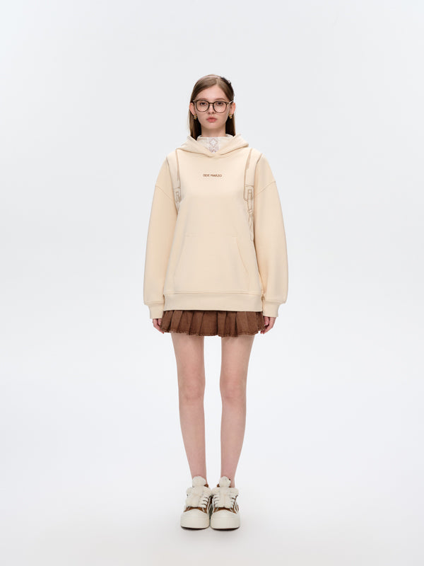 13DE MARZO Bear Backpack Print Hoodie - 13DE MARZO