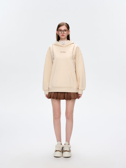 13DE MARZO Bear Backpack Print Hoodie - 13DE MARZO