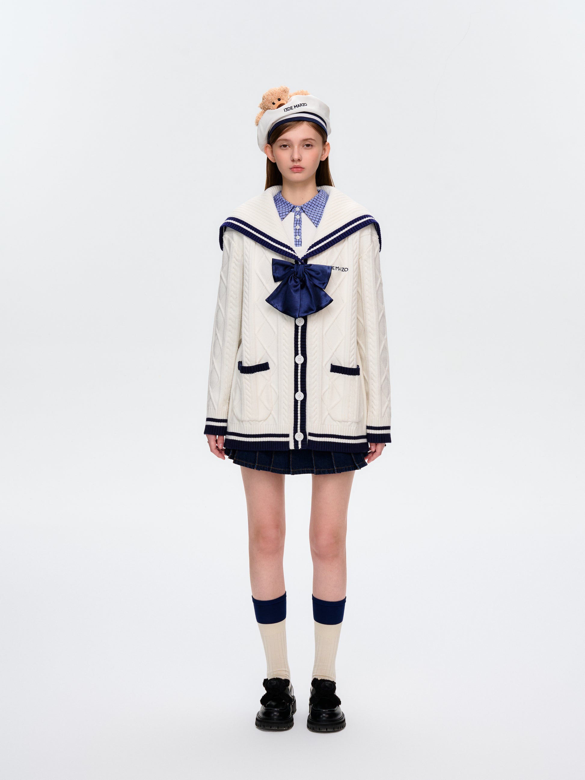 13DE MARZO Sailor Knitted Cardigan - 13DE MARZO