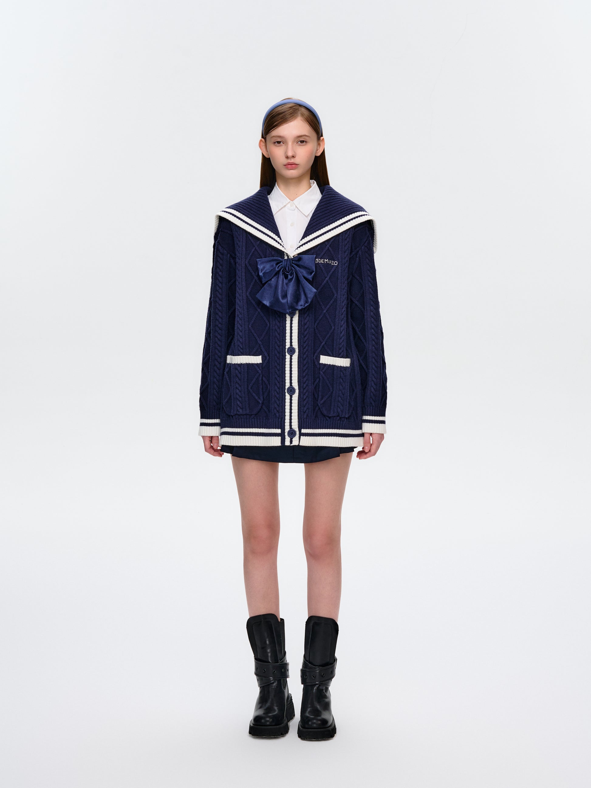 13DE MARZO Sailor Knitted Cardigan - 13DE MARZO