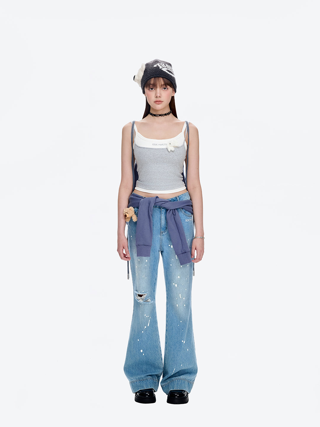 13DE MARZO Doozoo 3D Bear Beanie Dark Grey - 13DE MARZO