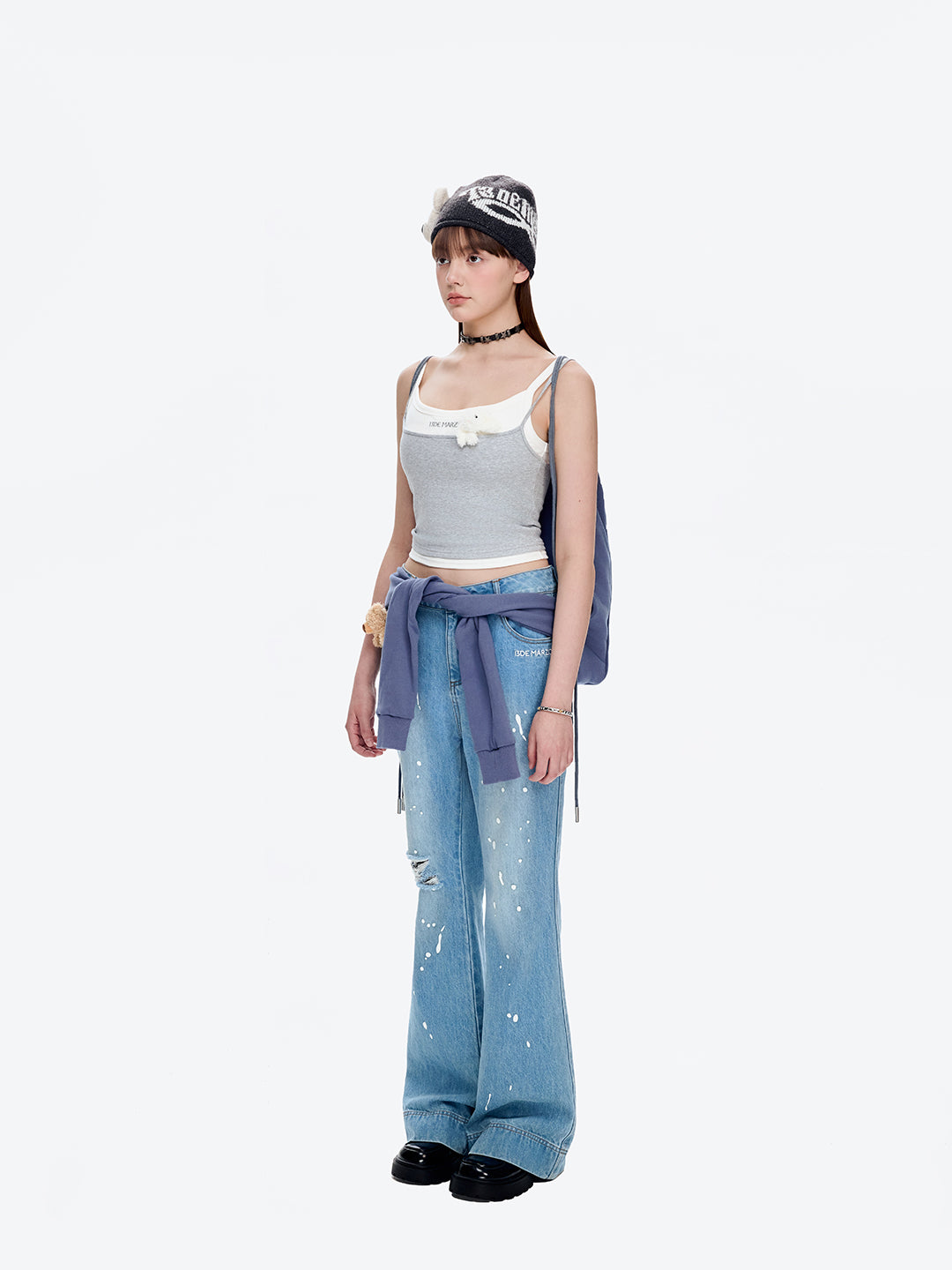 13DE MARZO Doozoo 3D Bear Beanie Dark Grey - 13DE MARZO