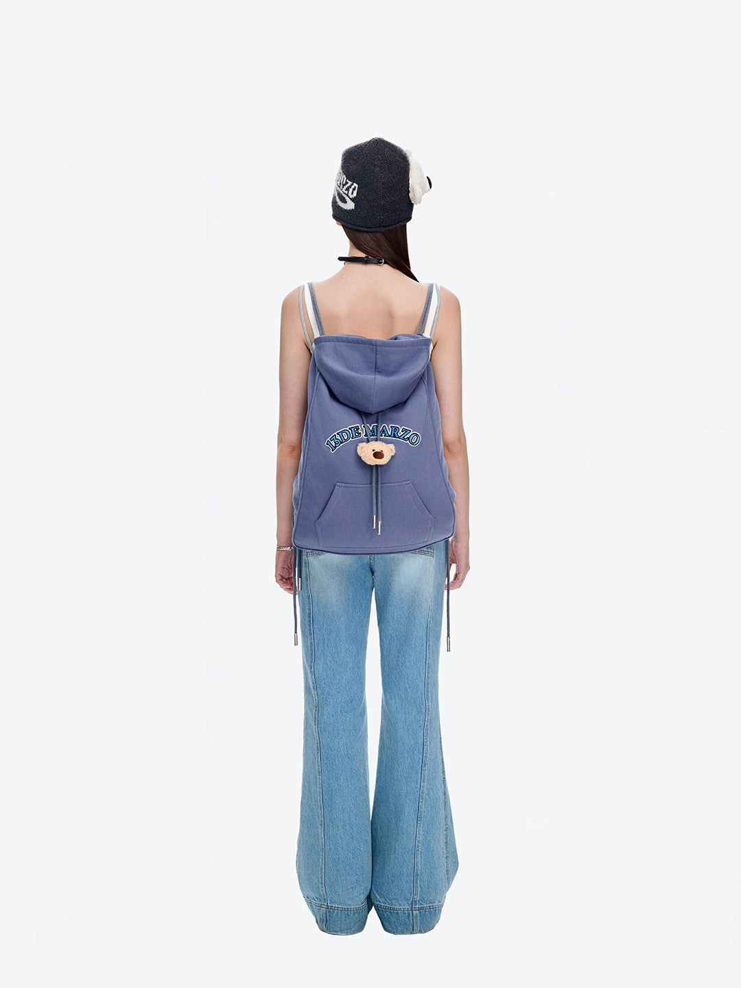 13DE MARZO Doozoo 3D Bear Beanie Dark Grey - 13DE MARZO