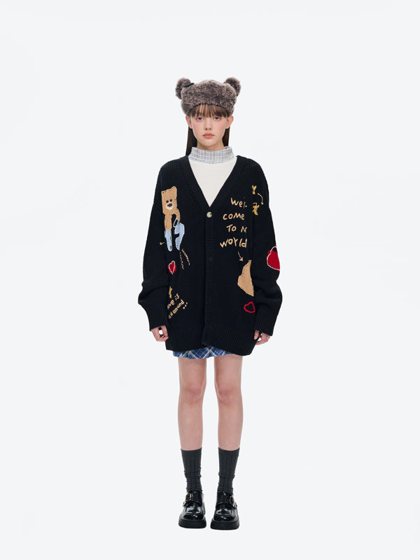 13DE MARZO Doozoo Doodles Cardigan - 13DE MARZO