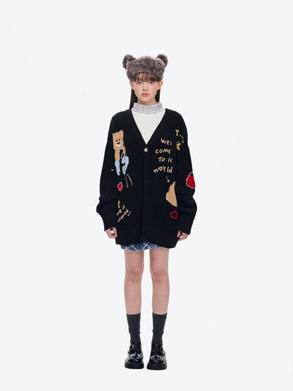 13DE MARZO Doozoo Doodles Cardigan - 13DE MARZO