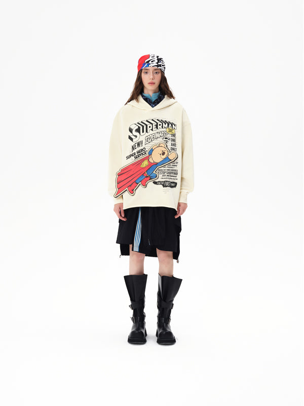 13DE MARZO Superman Bear Hoodie - 13DE MARZO