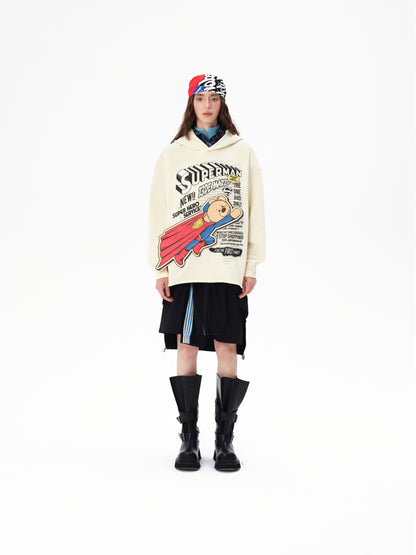 13DE MARZO Superman Bear Hoodie - 13DE MARZO