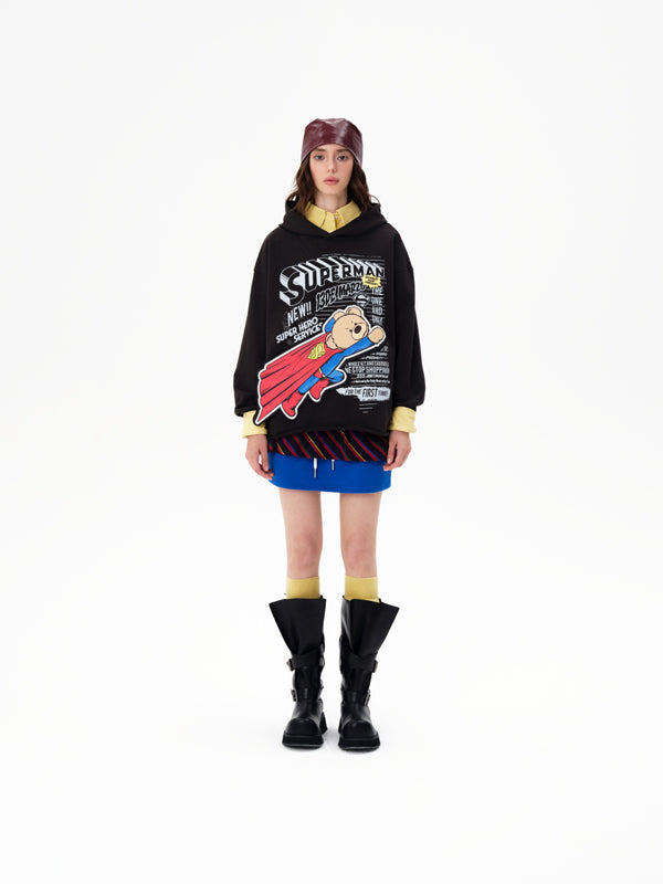 13DE MARZO Superman Bear Hoodie - 13DE MARZO
