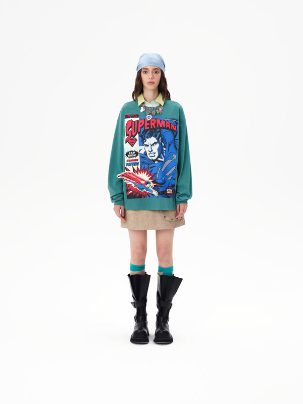 13DE MARZO Superman Bear Comic Sweater - 13DE MARZO